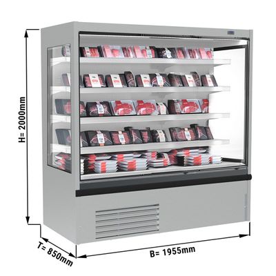 Estante de refrigeración de pared - 1,96 x 0,85 m - con 4 estantes - acero inoxidable 900 