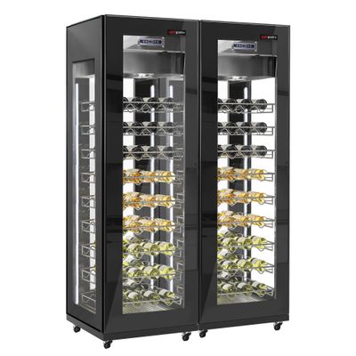 (2 Stück) Panorama-Weinkühlschrank - 1 Klimazone - 400 Liter - max. 81 Flaschen