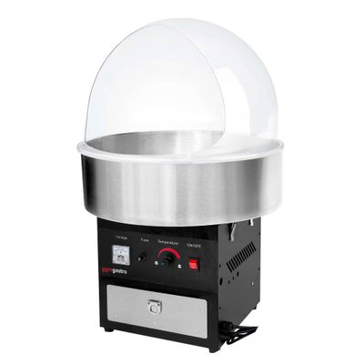 Zuckerwattemaschine - Ø 520mm - 950 Watt - Schwarz - inkl. Hygieneschutz