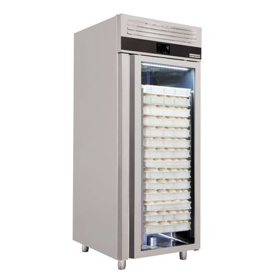 Bäckerei-Kühlschrank Edelstahl PREMIUM - EN 600x800 - 850 Liter - mit 1 Glastür
