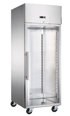 Bäckerei-Kühlschrank Edelstahl ECO - EN 600x800 - 800 Liter - mit 1 Glastür