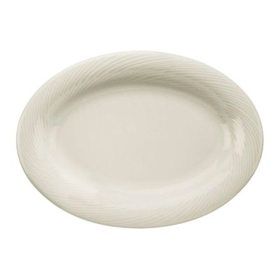 (12 Stück) SEMPRE - Platte/ Teller - oval - Länge: 230mm - Creme
