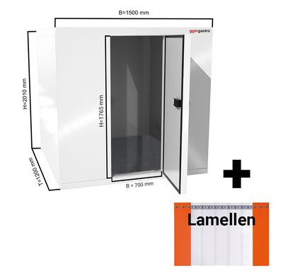 Cella freezer - 1500x1200mm - 2,2m³ - incl. lamelle	
