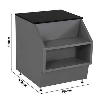Table de caisse HELSINKI - 800mm - Granit noir