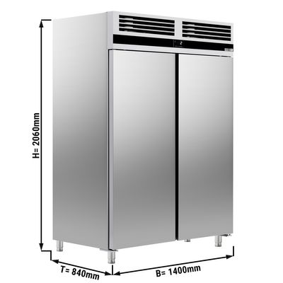 Buzdolabı - 1,4 x 0,84 m - 1250 litre - Paslanmaz Çelik 2 Adet Yarım Kapılı