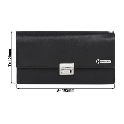 konobarski novčanik / torbica - 18,2 x 12 cm - crna 