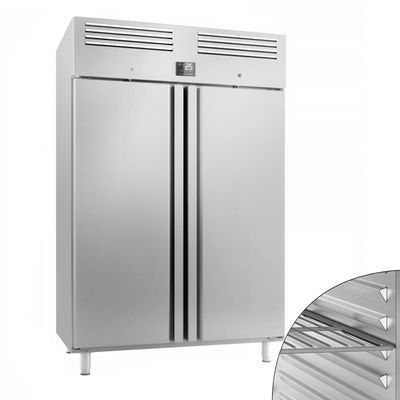 Kühlschrank Edelstahl Premium PLUS - GN 2/1 - 1240 Liter - mit 2 Türen