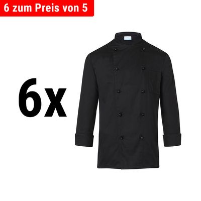(6 komada) basic kuharska jakna karlowsky - crna - veličina: XL
