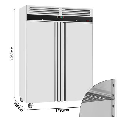 Refrigerator ECO - 1200 liters - with 2 doors - inside of the door made of stainless steel