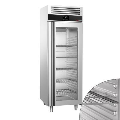 Kühlschrank Edelstahl PREMIUM - GN 2/1 - 700 Liter - mit 1 Glastür