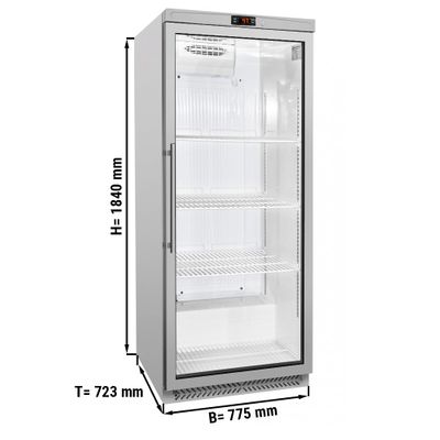 Szafa chłodnicza - 590L - z 1 szklanymi drzwiami