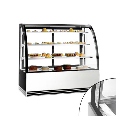 Kühl- & Kuchenvitrine - 1500mm - Doppelverglasung - mit 3 Ablagen