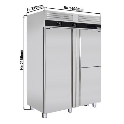 Combinazione frigorifero e congelatore - 1,4 x 0,81 m - 1400 litri - con 3 porte