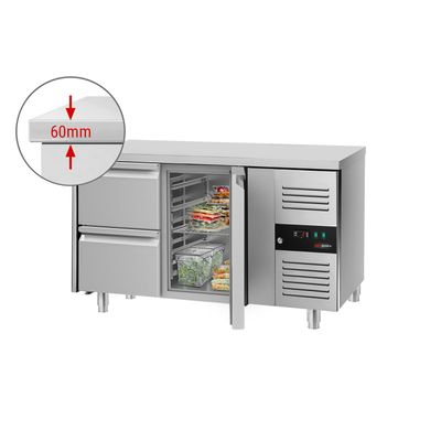 Kühltisch ECO - 1360x700mm - mit 1 Tür & 2 Schubladen