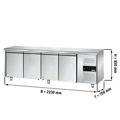 Tezgah Tipi Buzdolabı ECO - 2,2 x 0,7 m - 4 Kapılı 