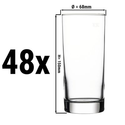 (48 pezzi) Bicchiere da birra - CHICAGO - 380 ml - calibrato a 300 ml	