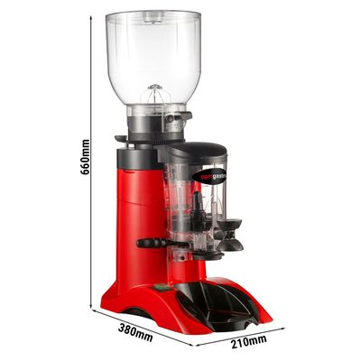 Kaffeemühle - Rot - 2kg - 400 Watt - 63 dB