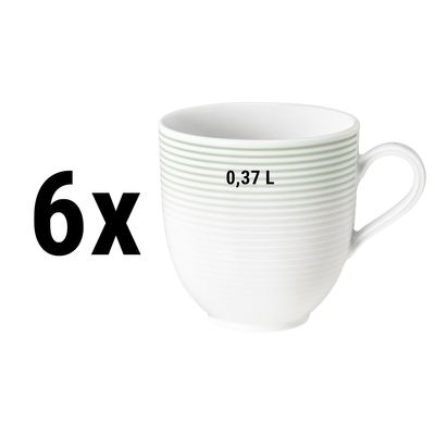 (6 pieces) Seltmann Weiden - milk coffee cup tulip - 0.37 liters