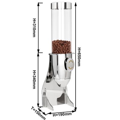 Müsli & Mısır Gevreği Dispenseri -Ø 11,5 cm - Çevirmeli