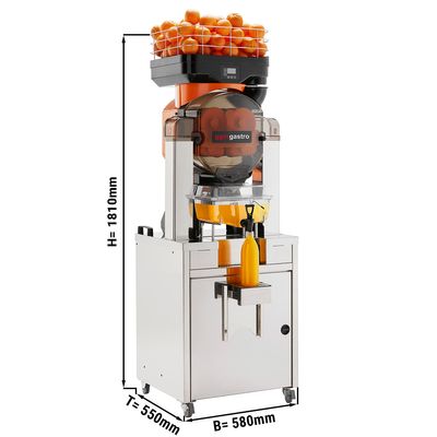 Električna cjedilica naranči | Narančaste boje | Sa spremnikom za sok (bez hlađenja) & postoljem 