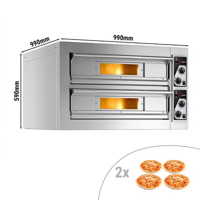 Electric pizza oven - 4+4x 33cm - Manual