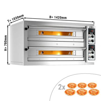Electric pizza oven - 6+6x 33cm - Manual