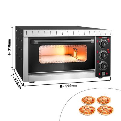 Electric mini pizza oven - 4x 20cm - Manual