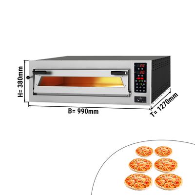 Električna pizza pećnica - 6x 35 cm (dubina) - Sa dodirnim zaslonom 