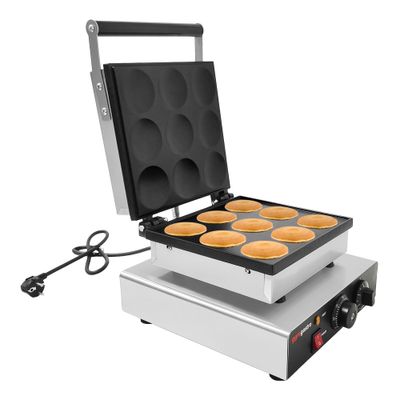Waffeleisen - Einzeln - Manuell - 1,75 kW - Form: 9 American Pancakes