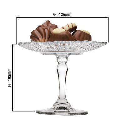 (12 Peças) Mini-prato para bolos, com pedestal 