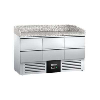 Pizzakühltisch PREMIUM - 1400x700mm - 6 Schubladen