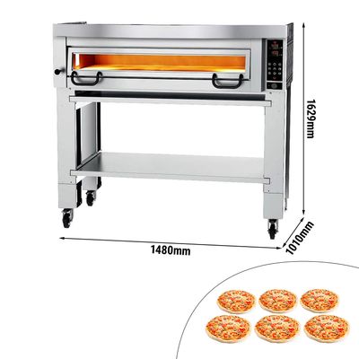 Elektro peć za pizzu Power - 6x 34 cm - Digitalno upravljanje - Uklj. napa & postolje