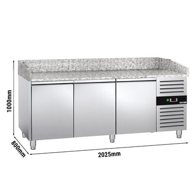 Pizza cooling table ECO - 2000x800mm - with 3 doors