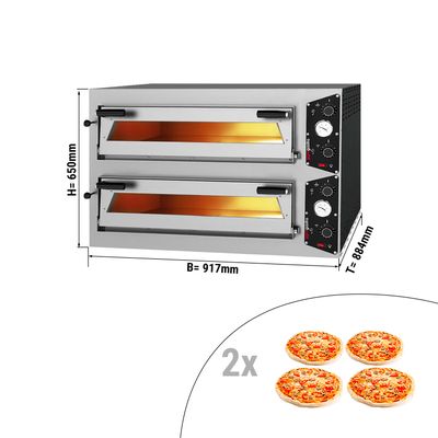 Elektrikli pizza fırını-  4+4x30cm - Manuel