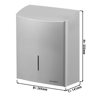 AIR-WOLF | Paper towel dispenser - for 600 towels - stainless steel