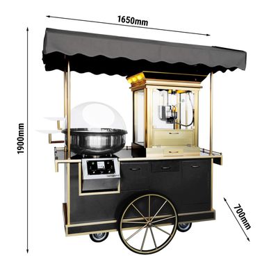 Popcorn / cotton candy trolley incl. lighting