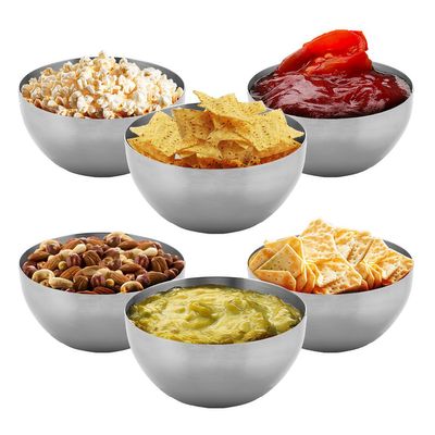(6 pieces) Snack/dip bowls Stainless Steel