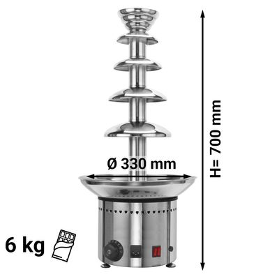 Шоколадный фонтан -5 уровня - высота: 70 см	
