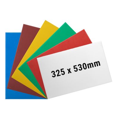 (6 pieces) Cutting board set - 32,5 x 53 cm - Thickness 1 cm - Multi color