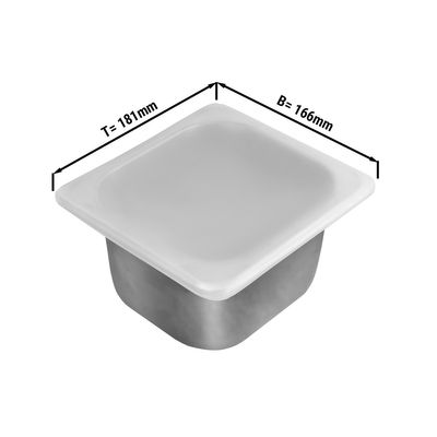  Siliconen deksel voor 1/6 GN pot - & ijs emmer  176 x 108 mm	