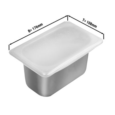 Silicone lid for 1/9 GN container - 176 x 108 mm	