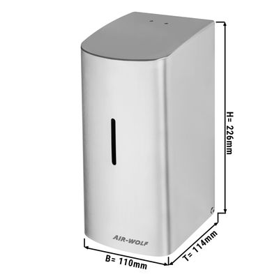 AIR-WOLF | Zeep- & desinfectie dispenser - met sensor - 500ml - Roestvrij staal