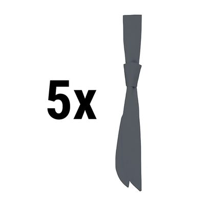 (5 шт.) Женский сервисный галстук - 94 x 5 см - Антрацит