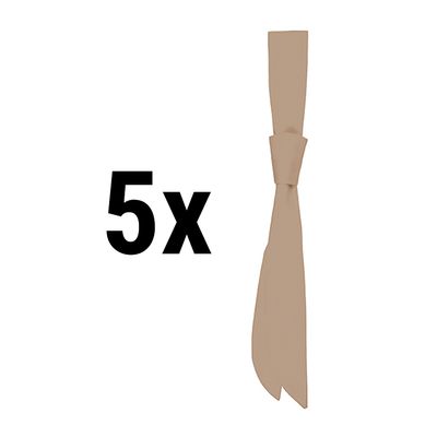 (5 Adet) Garson Kravatı - 94 x 5 cm - Kum