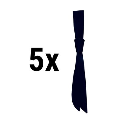(5 pieces) Women´s service tie - 94 x 5 cm - Black