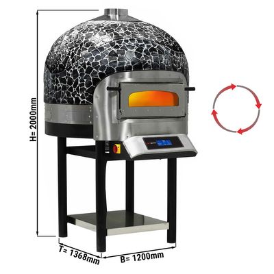 Electric stone pizza oven - rotating