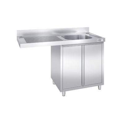 Spülmaschinen-Spülschrank - 1400x600mm - mit 1 Becken rechts
