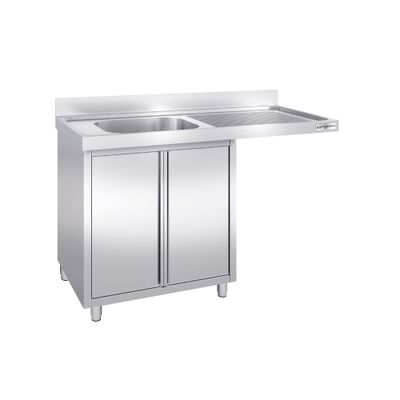 Spülmaschinen-Spülschrank - 1400x600mm - mit 1 Becken links