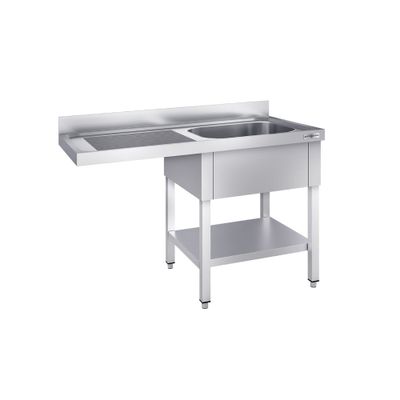 Spülmaschinen-Spültisch - 1400x700mm - mit 1 Becken rechts