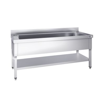 Topfspültisch Premium - 1800x600mm - mit Grundboden & 1 Becken